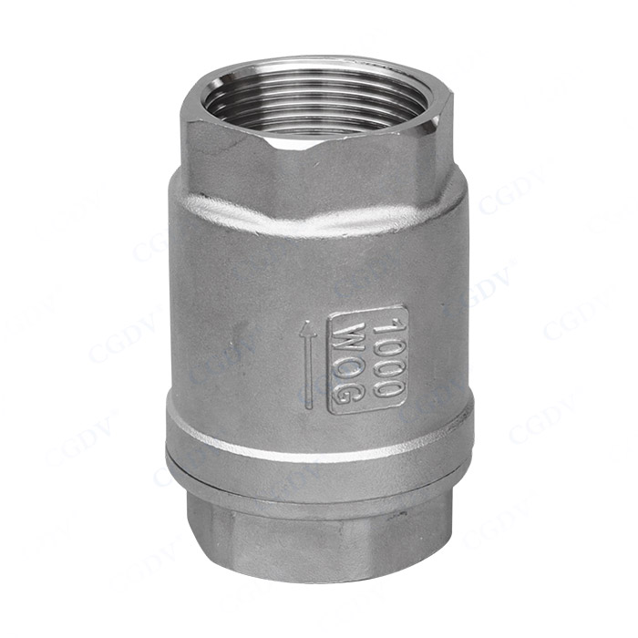 Threaded vertical check valve