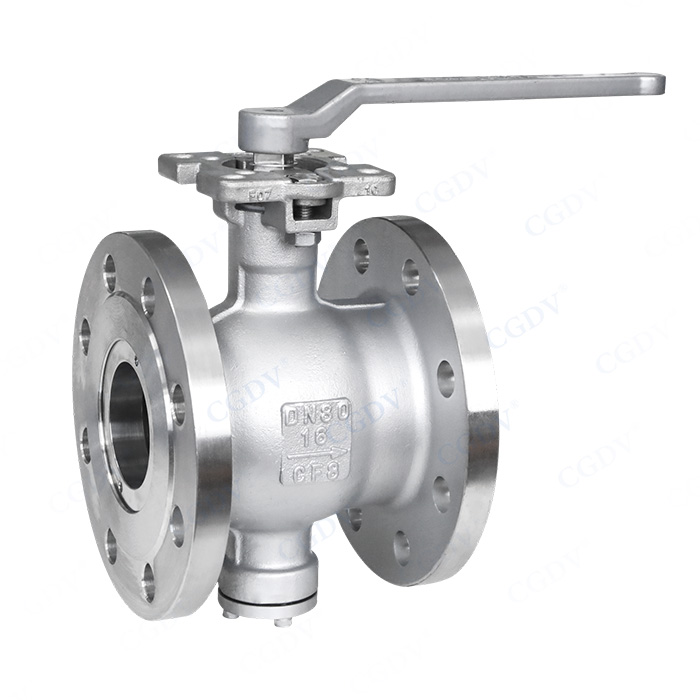 High platform V-shaped ball valve