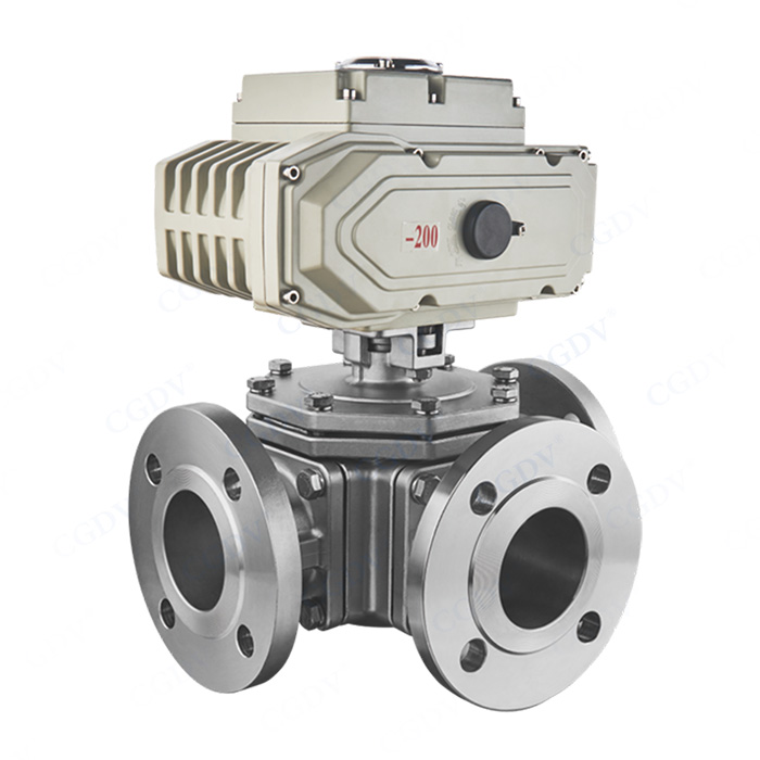 Electric three-way ball valve