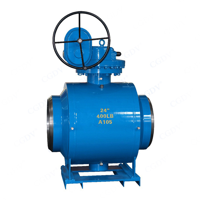 Large caliber standard fully welded ball valve