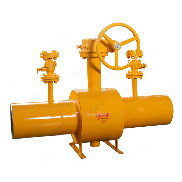 Release type fully welded ball valve